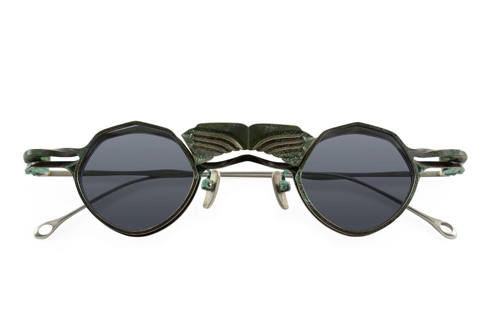 小物 RIGARDS X KAMONUJ RG0318JM Rigards*Kamonuj Brown Vintage + Dark Gray Lens Glasses RG0318JM